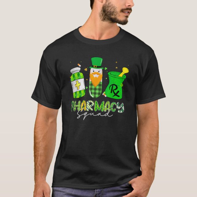 Camiseta Funny Leprechaun Pharmacy Squad Pharmacist St Patr (Anverso)