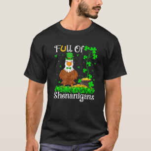 Camiseta Funny Leprechaun Shamrock Leaf Bald Eagle St Patr