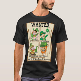 Camiseta Funny Leprechaun Wanted Poster