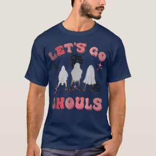 Camiseta Funny Let's Go Ghouls Disco Ball Ghost Spooky Hall