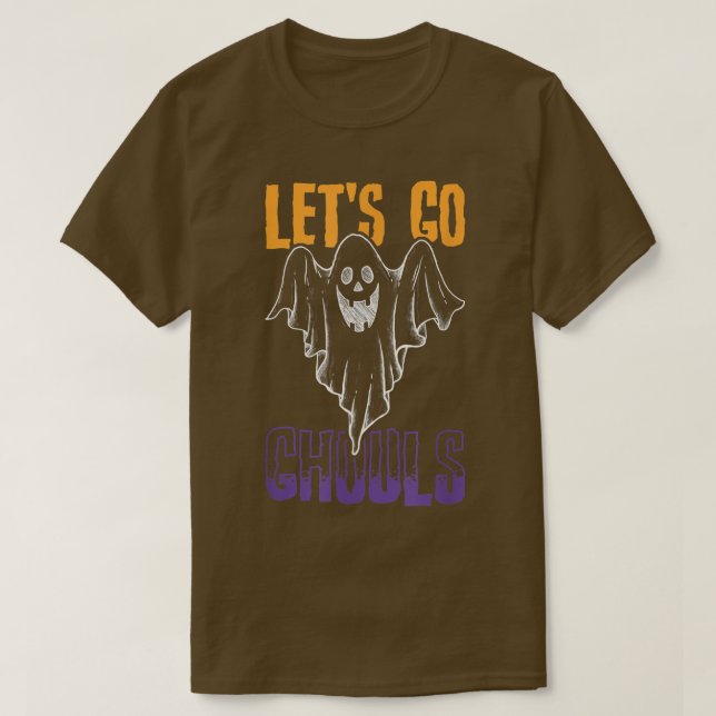 Camiseta Funny Let's Go Ghouls Retro Groovy Halloween Ghost (Diseño del anverso)