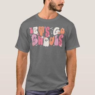 Camiseta Funny Let's Go Ghouls Retro Groovy Halloween Ghost