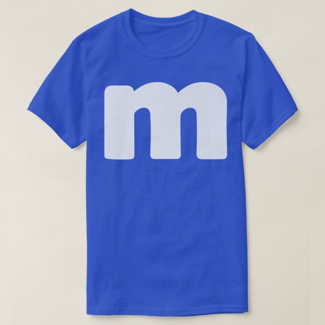 Camiseta Funny Letter M Chocolate Candy Halloween Team Grou (Diseño del anverso)