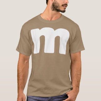 Camiseta Funny Letter M Chocolate Candy Halloween Team Grou