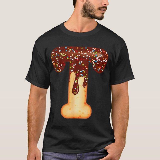 Camiseta Funny Letter T Ice Cream Chocolate Sprinkles  (Anverso)