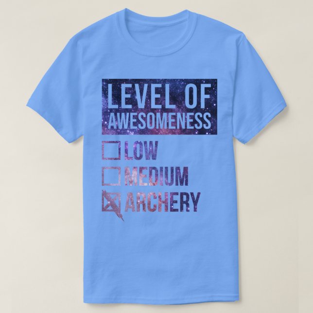 Camiseta Funny Level Of Awesomeness Low Archery Archer (Diseño del anverso)