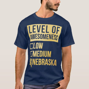 Camiseta Funny Level Of Awesomeness Low Medium Gift Nebrask