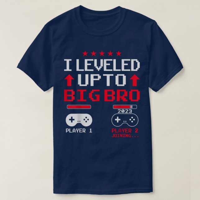 Camiseta Funny Leveling Up To Big Bro 2023 Loading Future B (Diseño del anverso)