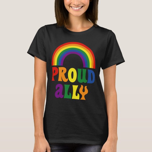 Camiseta Funny LGBT Rainbow Pride Proud Ally Gift (Anverso)