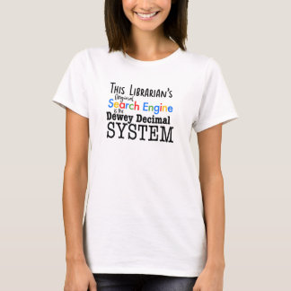 Camiseta Funny Librarian Dewey Decimal Search Engine System
