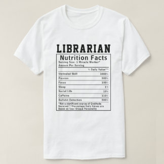 Camiseta Funny Librarian Nutrition Hacts Employee Staff