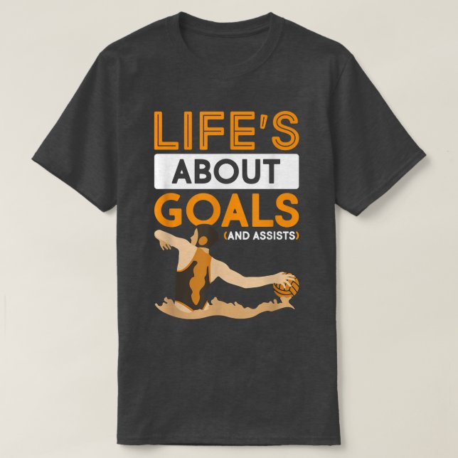 Camiseta Funny Life's escribe sobre los objetivos del depor (Diseño del anverso)