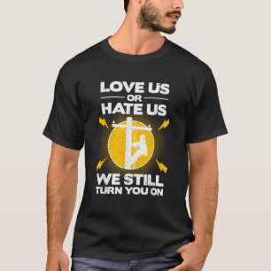 Camiseta Funny Lineman diseña a los hombres Dad Electronics
