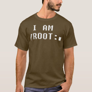 Camiseta Funny Linu I Am Root Linu Sysadmin Root Uni