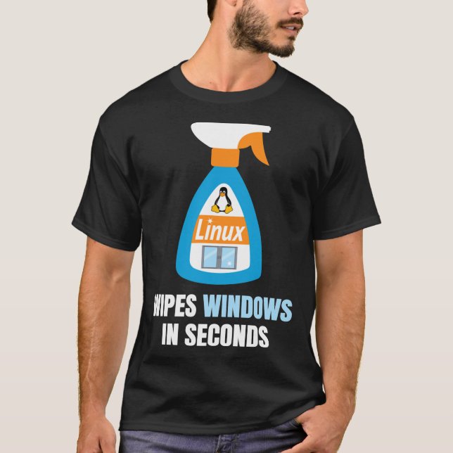 Camiseta Funny Linux Windows Cleaner Classic T-Shirt (Anverso)