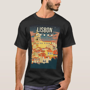 Camiseta Funny Lisboa Portugal 5 estrellas resumen afiche d