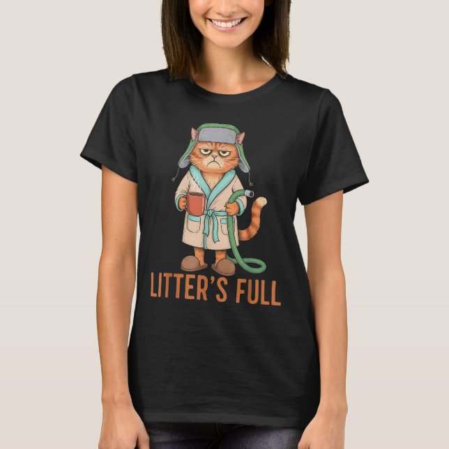Camiseta Funny Litter’s Full Cat Parody Cute Cat Lover Chri (Anverso)