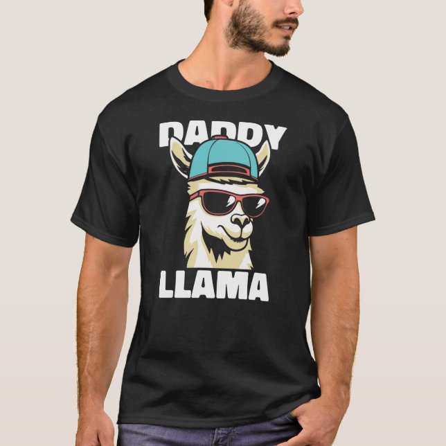 Camiseta Funny Llama Dad Animal - Alpaca Lamaist Daddy Llam (Anverso)
