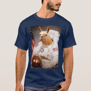 Camiseta Funny Llama Moon Space Mission Animal Astronauta