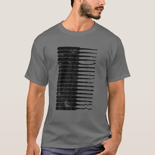 Camiseta Funny Locksmith Art Men Dad Lock Picking Tools Key (Anverso)