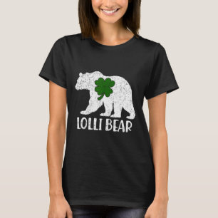 Camiseta Funny Lolli Bear Green Shamrock St Patricks Day