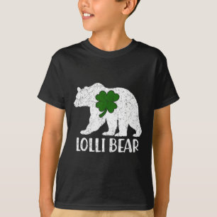 Camiseta Funny Lolli Bear Green Shamrock St Patricks Day