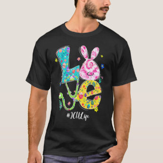 Camiseta Funny Love Bunny Icu Nurse Easter Day Nursing Stet