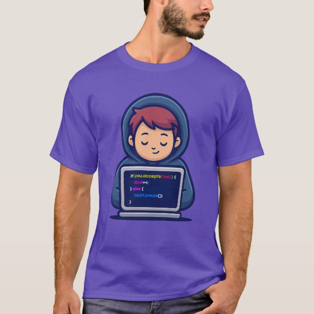 Camiseta Funny Love Code – Programmer T-Shirt (Anverso)