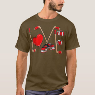 Camiseta Funny Love Hockey Valentines Day  Toddler Boys Kid