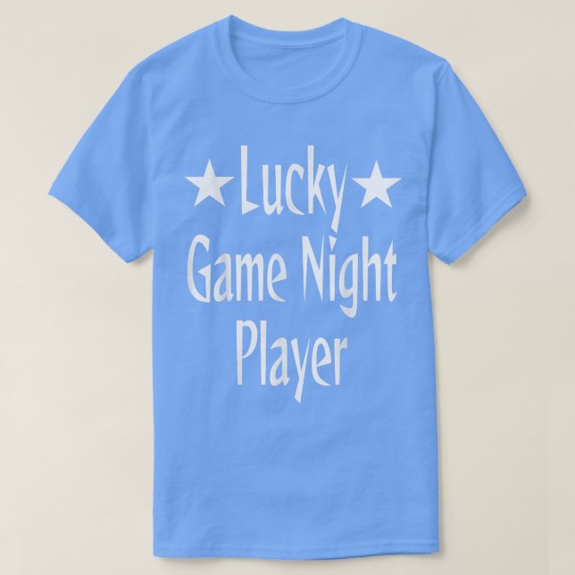 Camiseta Funny Lucky Game Night Player Star Winner Champion (Diseño del anverso)