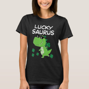 Camiseta Funny Lucky Saurus Dinosaur Irish Shamrock St Patr
