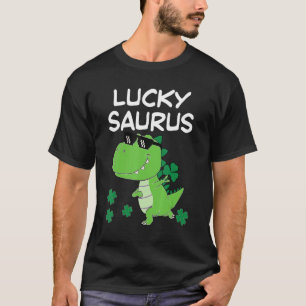 Camiseta Funny Lucky Saurus Dinosaur Irish Shamrock St Patr