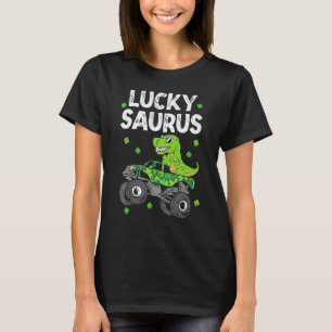 Camiseta Funny Lucky Saurus T Rex Monster Trucks Patricks D