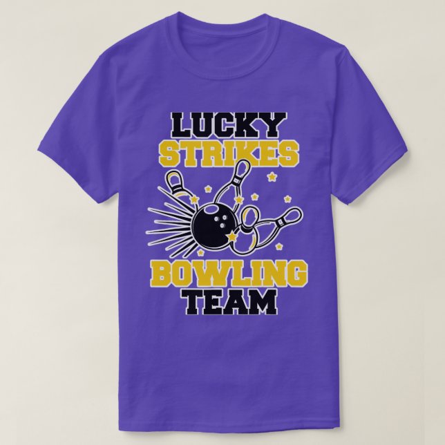 Camiseta Funny Lucky Strikes Bowkes Team T (Diseño del anverso)