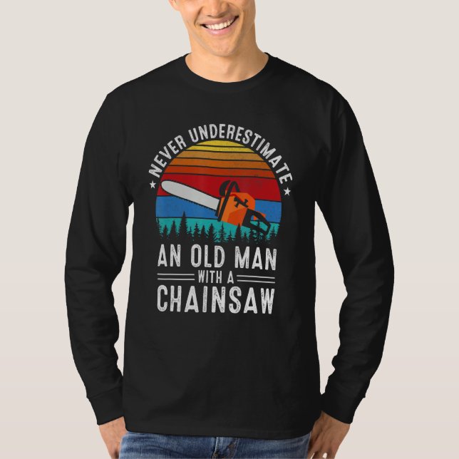 Camiseta Funny Lumberjack Art Men Dad Chainsaw Arborist Woo (Anverso)