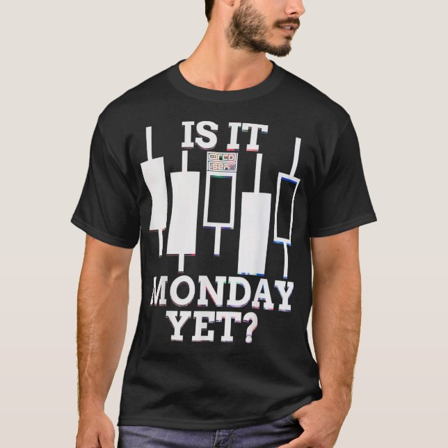 CAMISETA FUNNY LUNES ABRIR CANDLESTICK FOREX STOCK (Anverso)