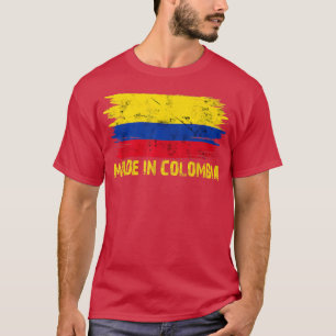 Camiseta Funny Made Colombia Flag Colombian Proud In Colomb