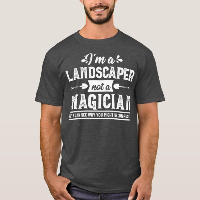 Camiseta Funny Magician Landscaper Hogar (Anverso)