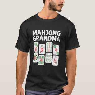 Camiseta Funny Mahjong Gift Abuela Mamá Mujeres Tile Juego