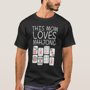 Camiseta Funny Mahjong Para Mamá Madres Juego De Mosaicos J