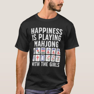 Camiseta Funny Mahjong Para Mujeres Chicas Juego De Mosaico