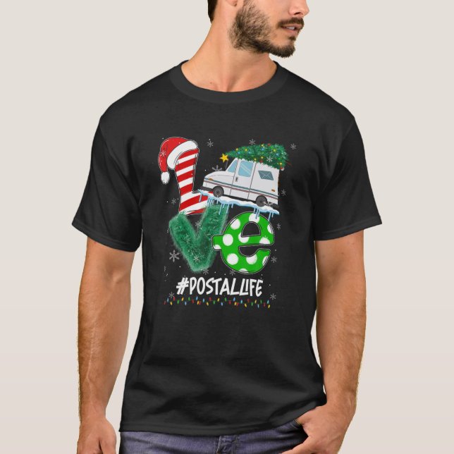 Camiseta Funny Mailman Postal Life Truck Mail Carrier Chris (Anverso)