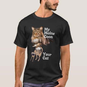 Camiseta Funny Maine Coon vs su gato Maine Coon