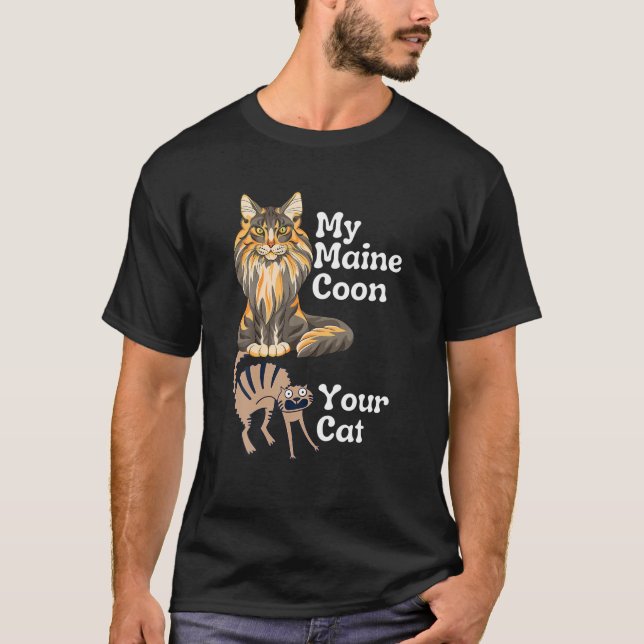 Camiseta Funny Maine Coon Vs Your Cat | Maine Coon (Anverso)