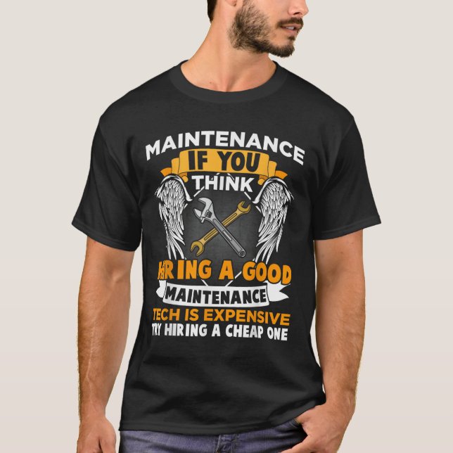 Camiseta Funny Maintenance Tech Graphic Mechanic Dad Techni (Anverso)
