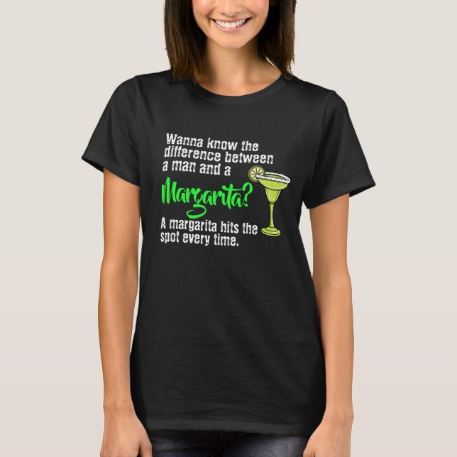 Camiseta Funny man and a Margarita hit the spot spoof T-Shi (Anverso)