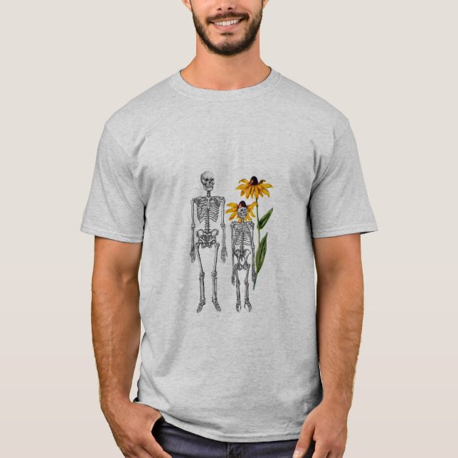 Camiseta Funny Man Chimpanzee Skeleton Black Eyed Susan (Anverso)