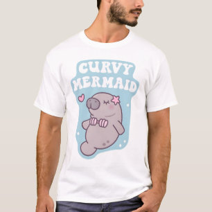 Camiseta Funny Manatee Curvy Mermaid