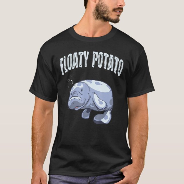 Camiseta Funny Manatee Sea Animal Floaty Potato Aquarist Fi (Anverso)