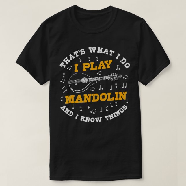 Camiseta Funny Mandolin Saying Gift Folk Music Bluegrass  (Diseño del anverso)